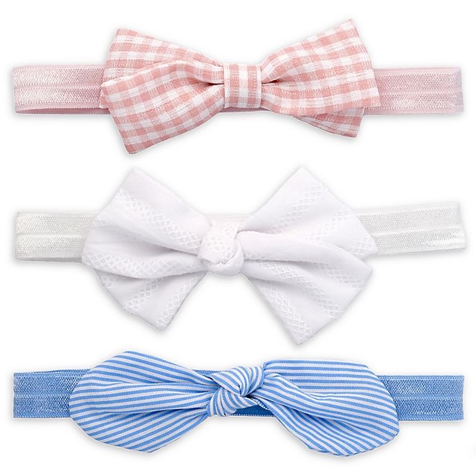 slide 1 of 1, Khristie Headband Set - Gingham/Jacquard/Strip, 3 ct