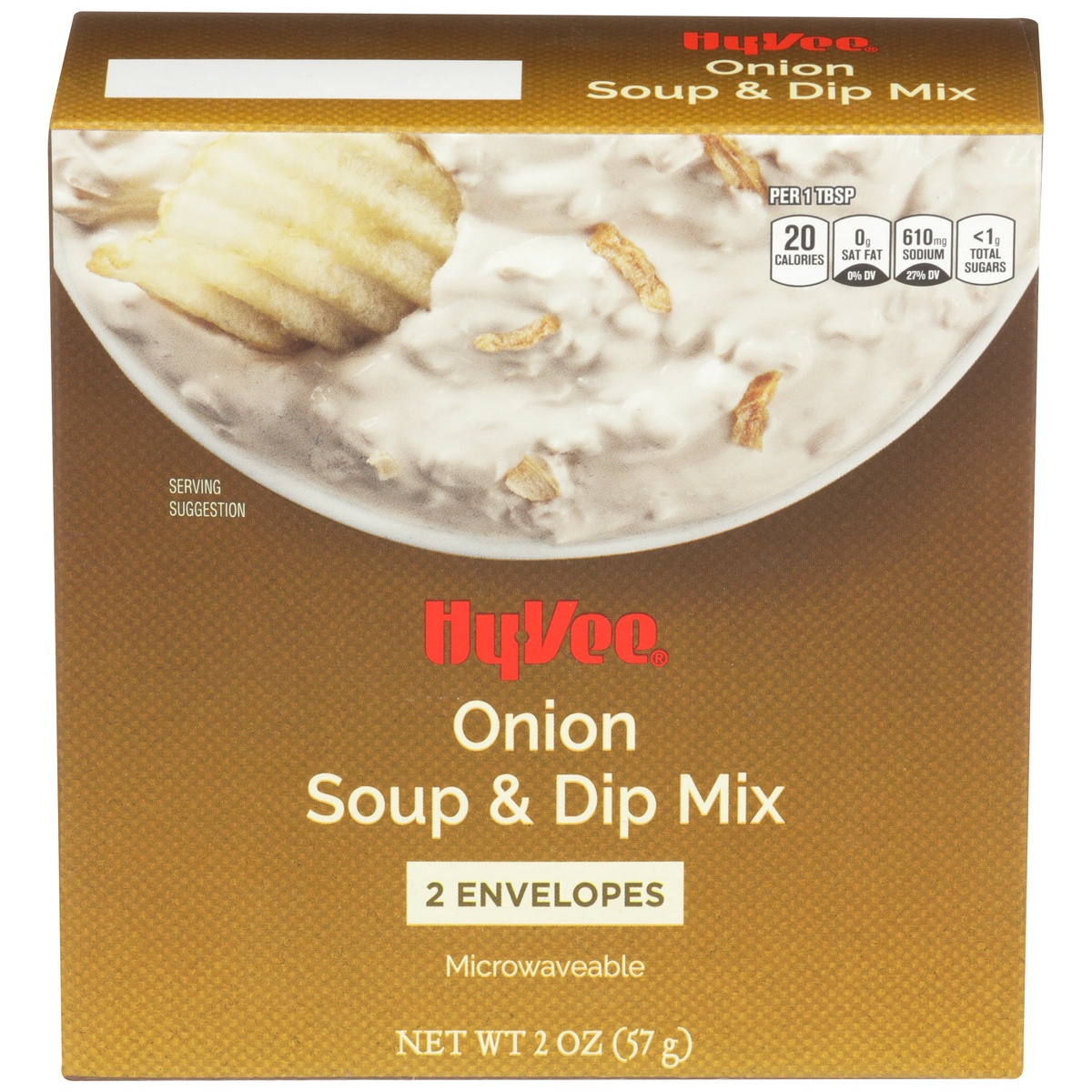 slide 1 of 1, Hy-vee Onion Soup & Dip Mix - 2 ct; 2 oz, 2 ct; 2 oz