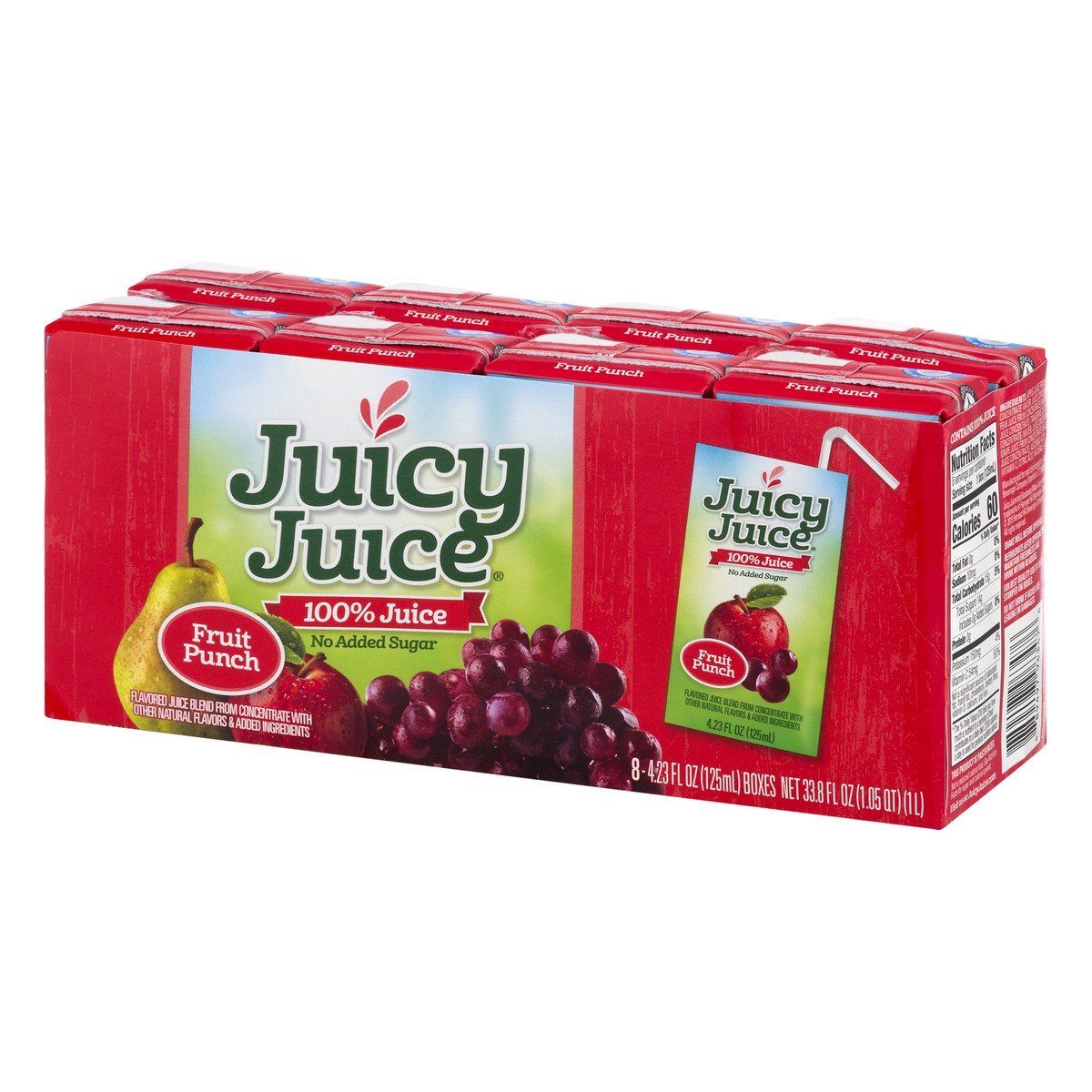 slide 3 of 9, Juicy Juice 100% Juice, Fruit Punch, 8 Count, 4.23 FL OZ Juice Boxes, 4.23 oz