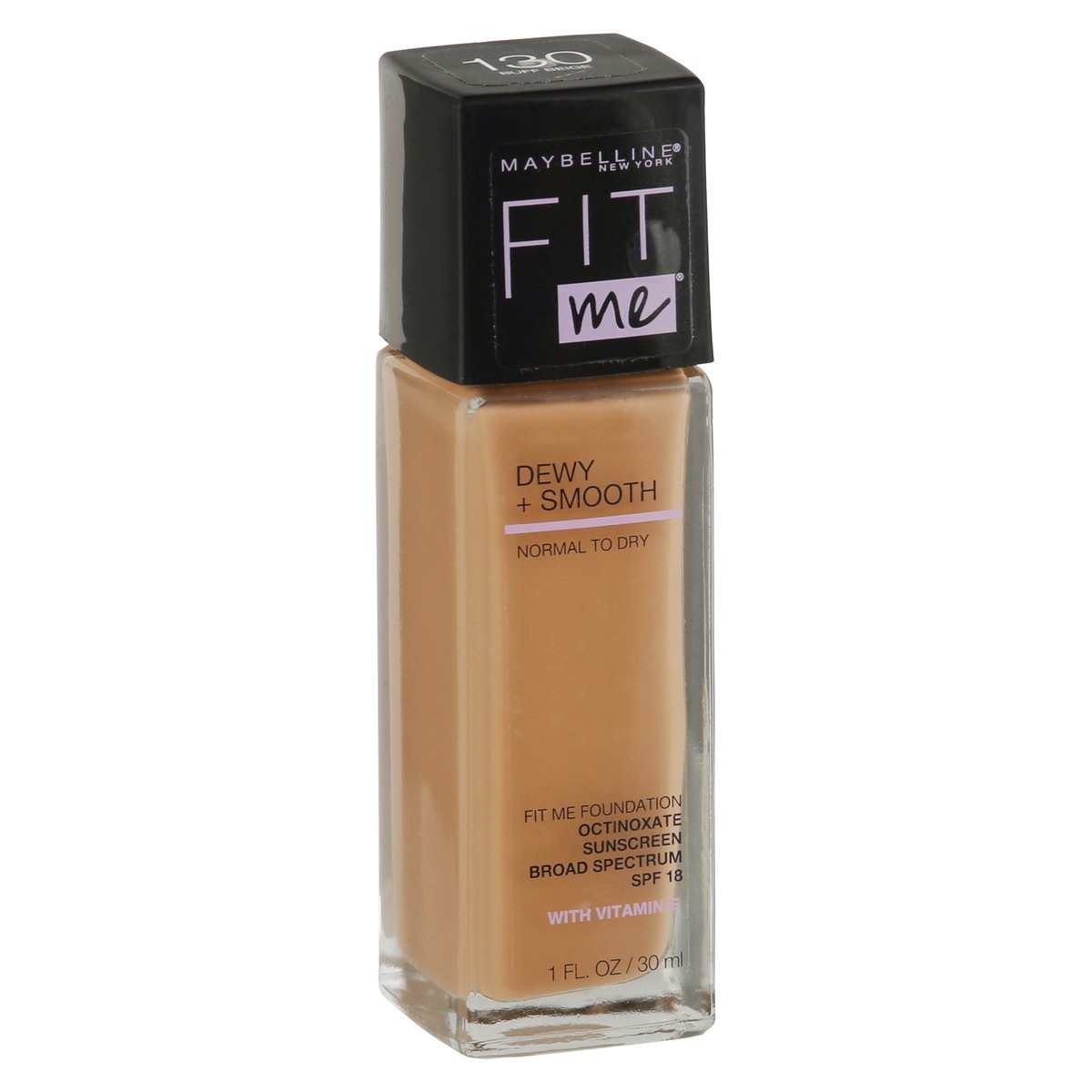 slide 9 of 9, Fit me! 130 Buff Beige SPF 18 Dewy + Smooth Foundation 1 fl oz, 1 fl oz