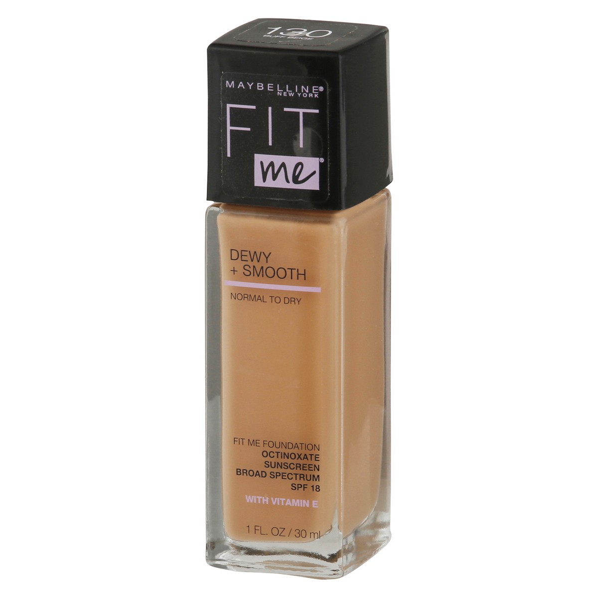 slide 4 of 9, Fit me! 130 Buff Beige SPF 18 Dewy + Smooth Foundation 1 fl oz, 1 fl oz