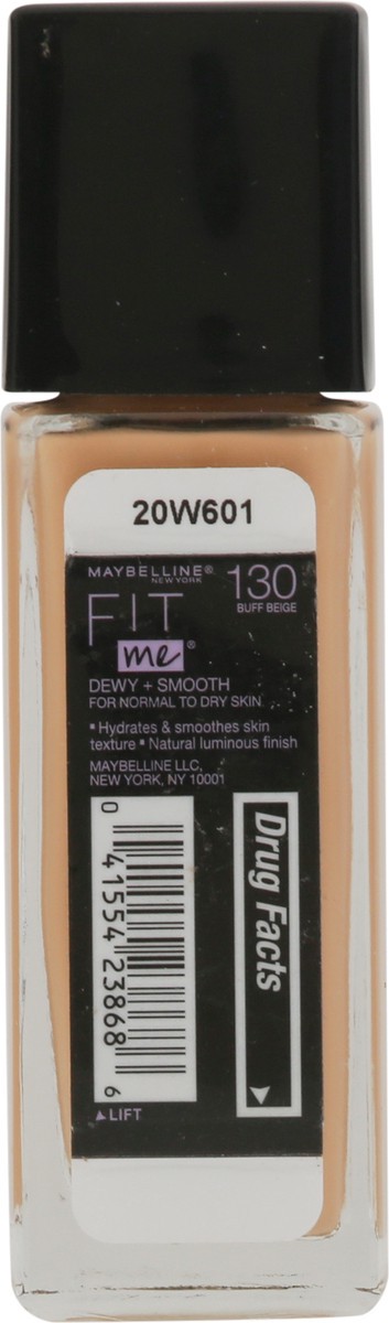 slide 7 of 9, Fit me! 130 Buff Beige SPF 18 Dewy + Smooth Foundation 1 fl oz, 1 fl oz