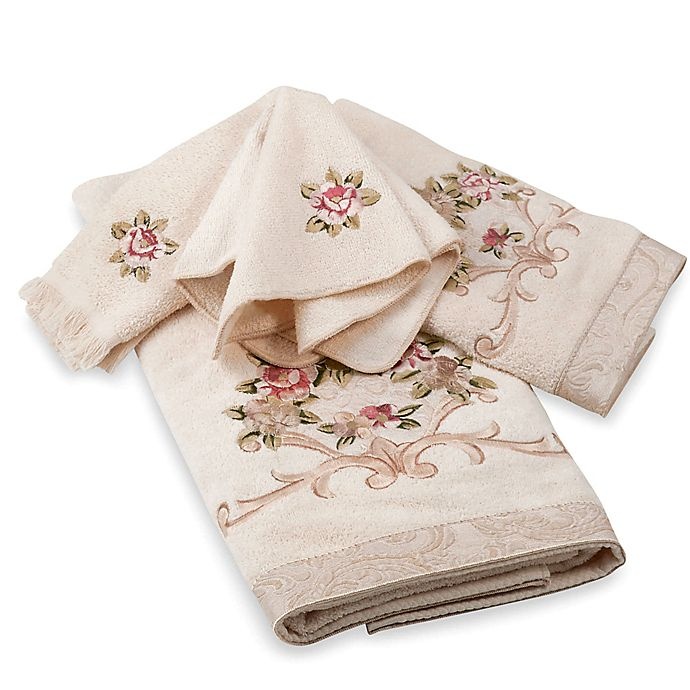 slide 2 of 2, Avanti Rosefan Bath Towel - Ivory, 1 ct