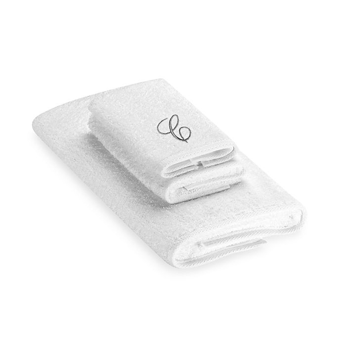 slide 1 of 1, Avanti Premier Silver Script Monogram Letter C Fingertip Towel - White", 1 ct