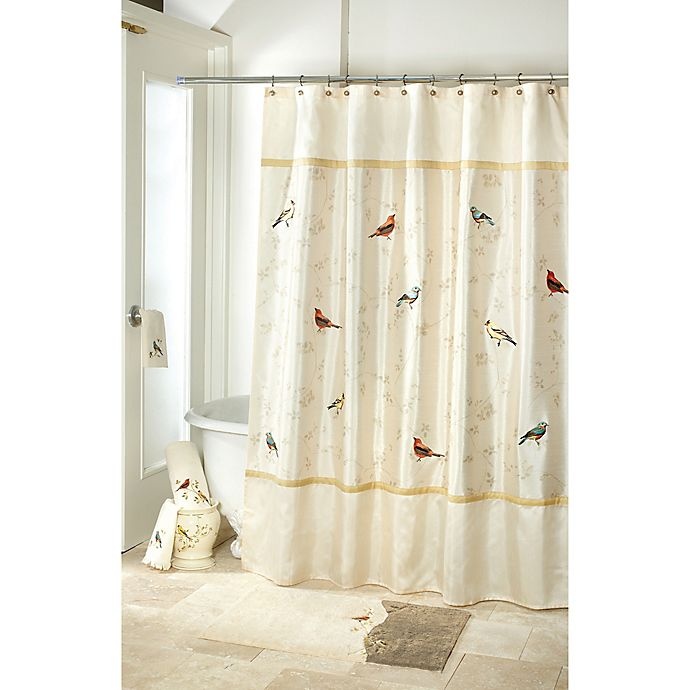 slide 2 of 2, Avanti Gilded Birds Shower Curtain, 70 in x 72 in