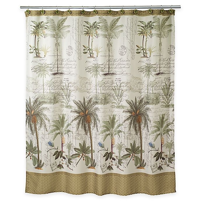 slide 2 of 3, Avanti Colony Palm Shower Curtain, 1 ct