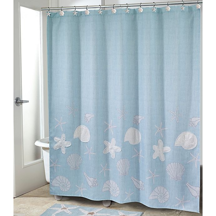 slide 2 of 2, Avanti Sequin Shells Shower Curtain, 1 ct