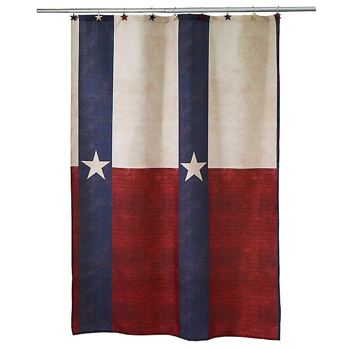 slide 2 of 2, Avanti Texas State Flag Shower Curtain - Red/White/Blue, 1 ct