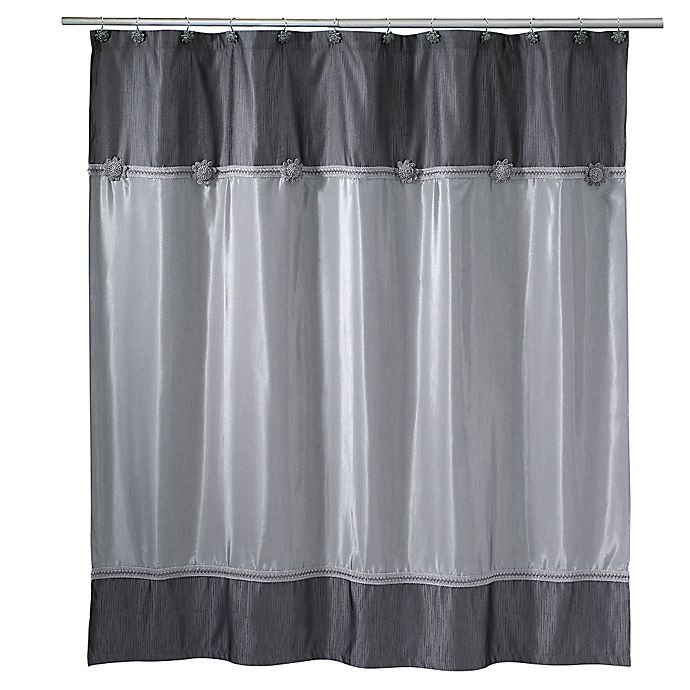 slide 2 of 2, Avanti Braided Medallion Shower Curtain - Granite, 1 ct