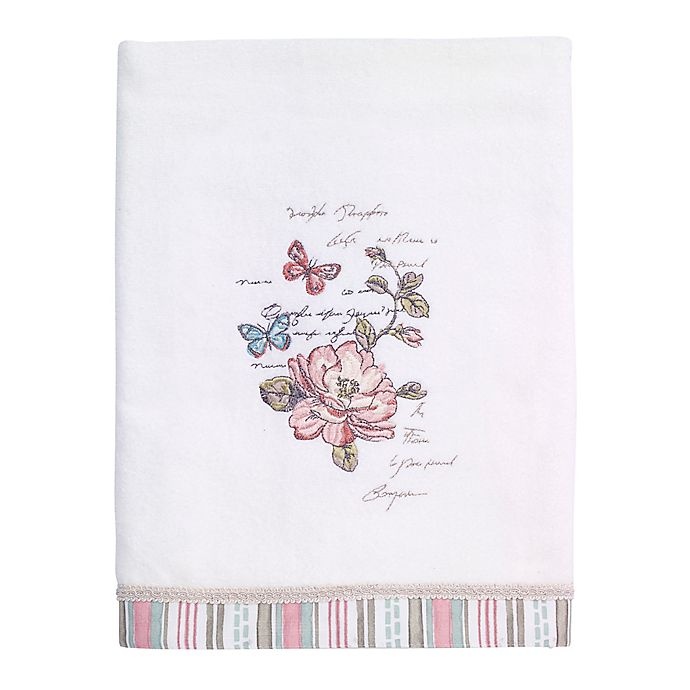 slide 2 of 5, Avanti Butterfly Garden Hand Towel - White, 1 ct