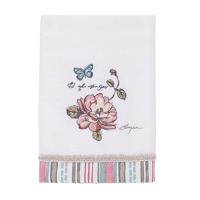 slide 3 of 5, Avanti Butterfly Garden Hand Towel - White, 1 ct