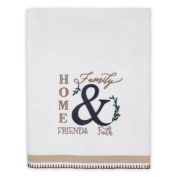 slide 1 of 1, Avanti Modern Farmhouse Bath Towel - White, 1 ct