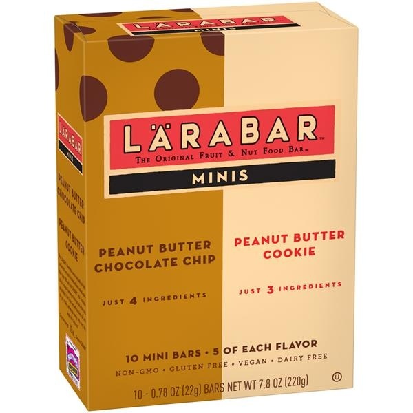 slide 1 of 1, LÄRABAR Minis Peanut Butter Cookies & Peanut Butter Chocolate Chips, 10 ct; 7.8 oz