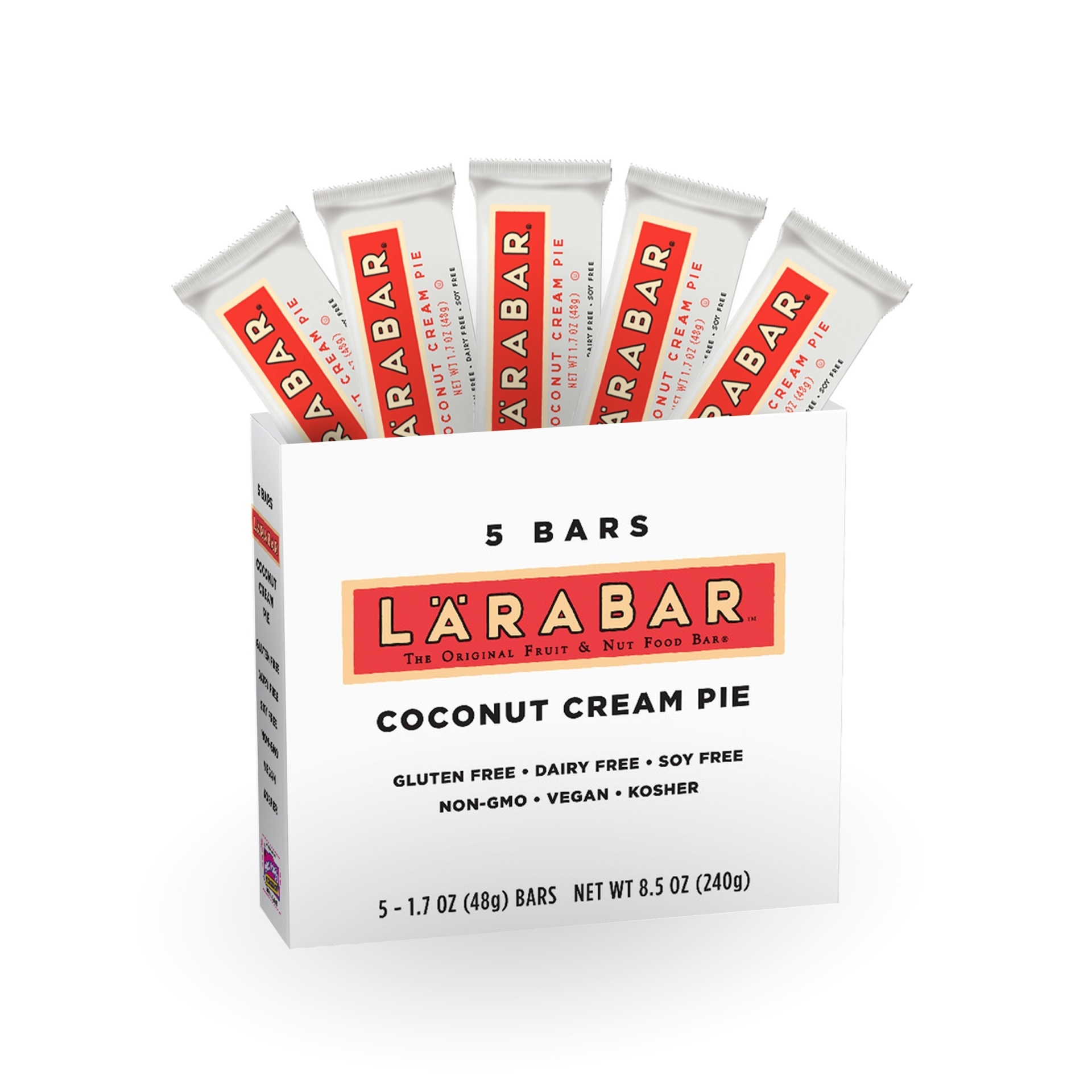 slide 1 of 2, LÄRABAR Gluten Free Coconut Cream Pie Fruit and Nut Bars, 5 ct