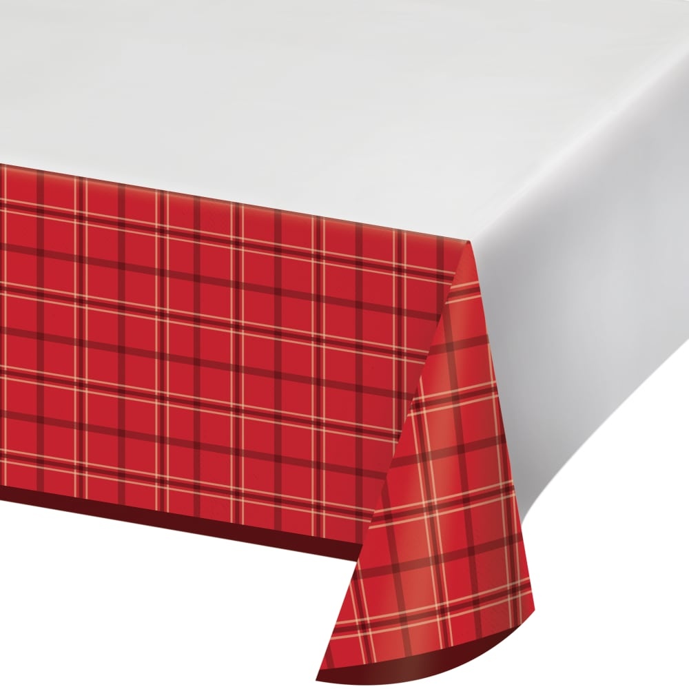 slide 1 of 1, Creative Converting Cozy Christmas Tablecover, 54 in x 102 in 