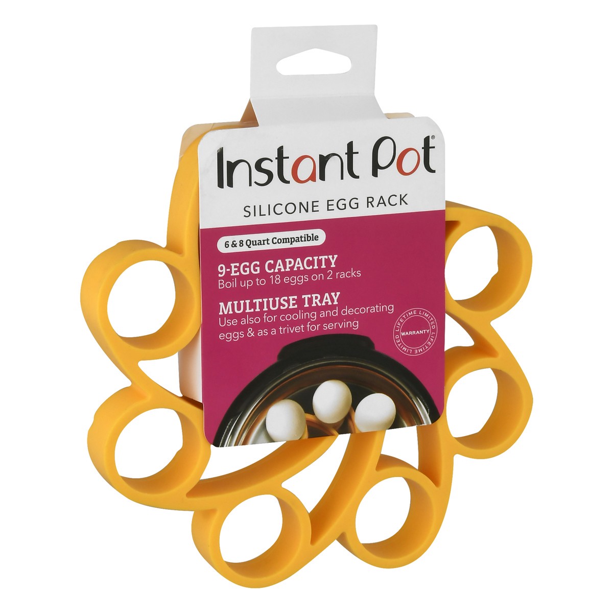 slide 5 of 10, Instant Pot Silicone Egg rack yellow, 1 ct