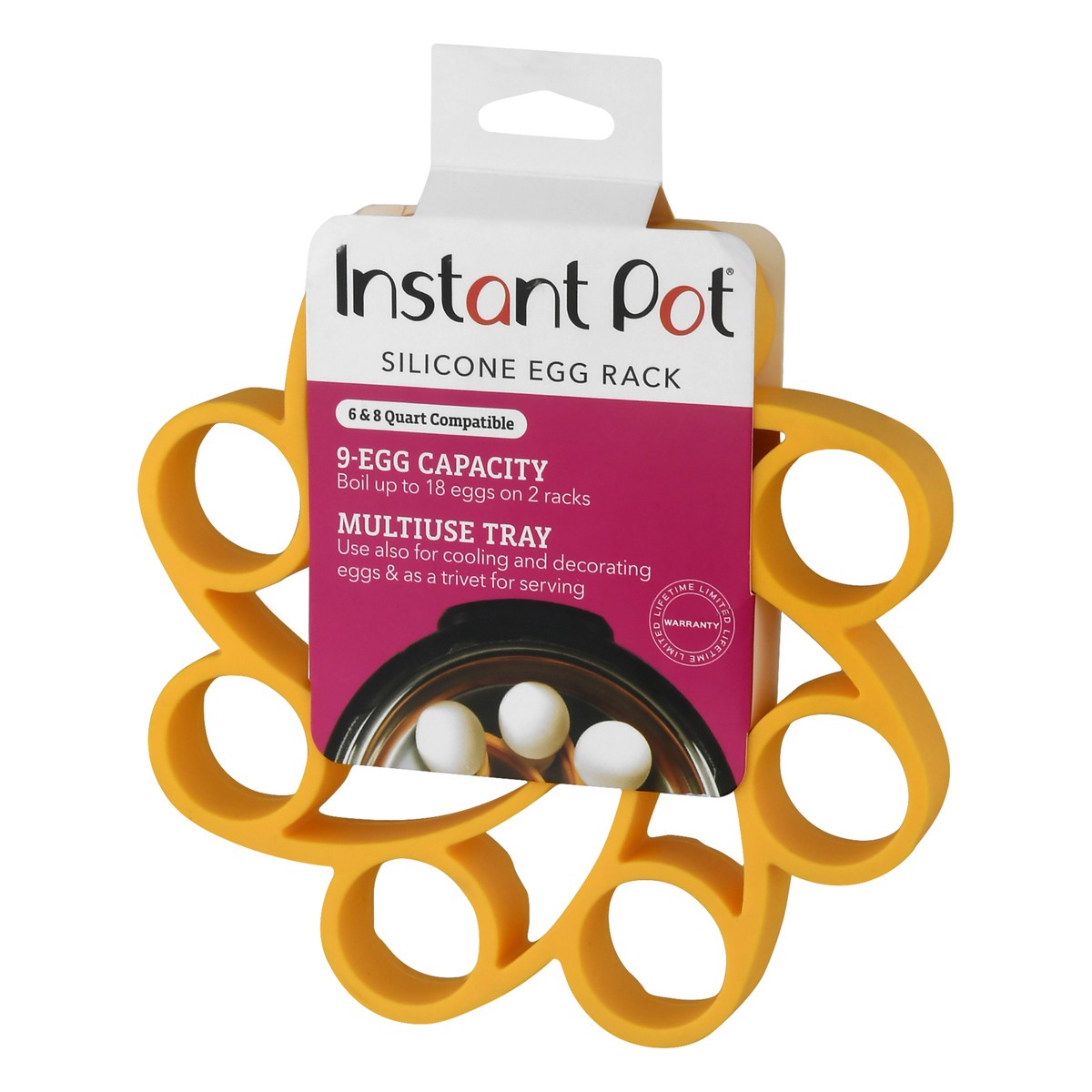 slide 6 of 10, Instant Pot Silicone Egg rack yellow, 1 ct