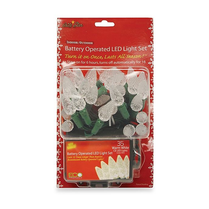 slide 1 of 1, Brite Star Battery Operated LED Lights - Warm White, 35 ct