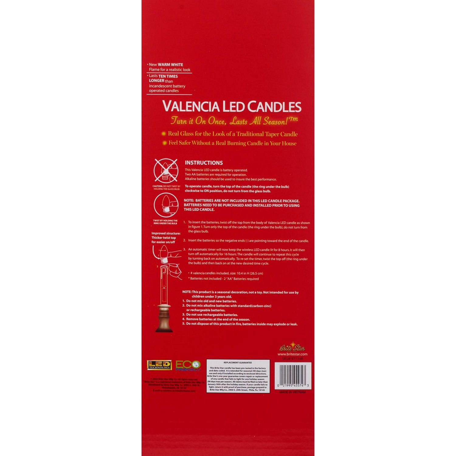 slide 2 of 2, NON BRAND 4Ct Led Tffny Cndl, 1 ct