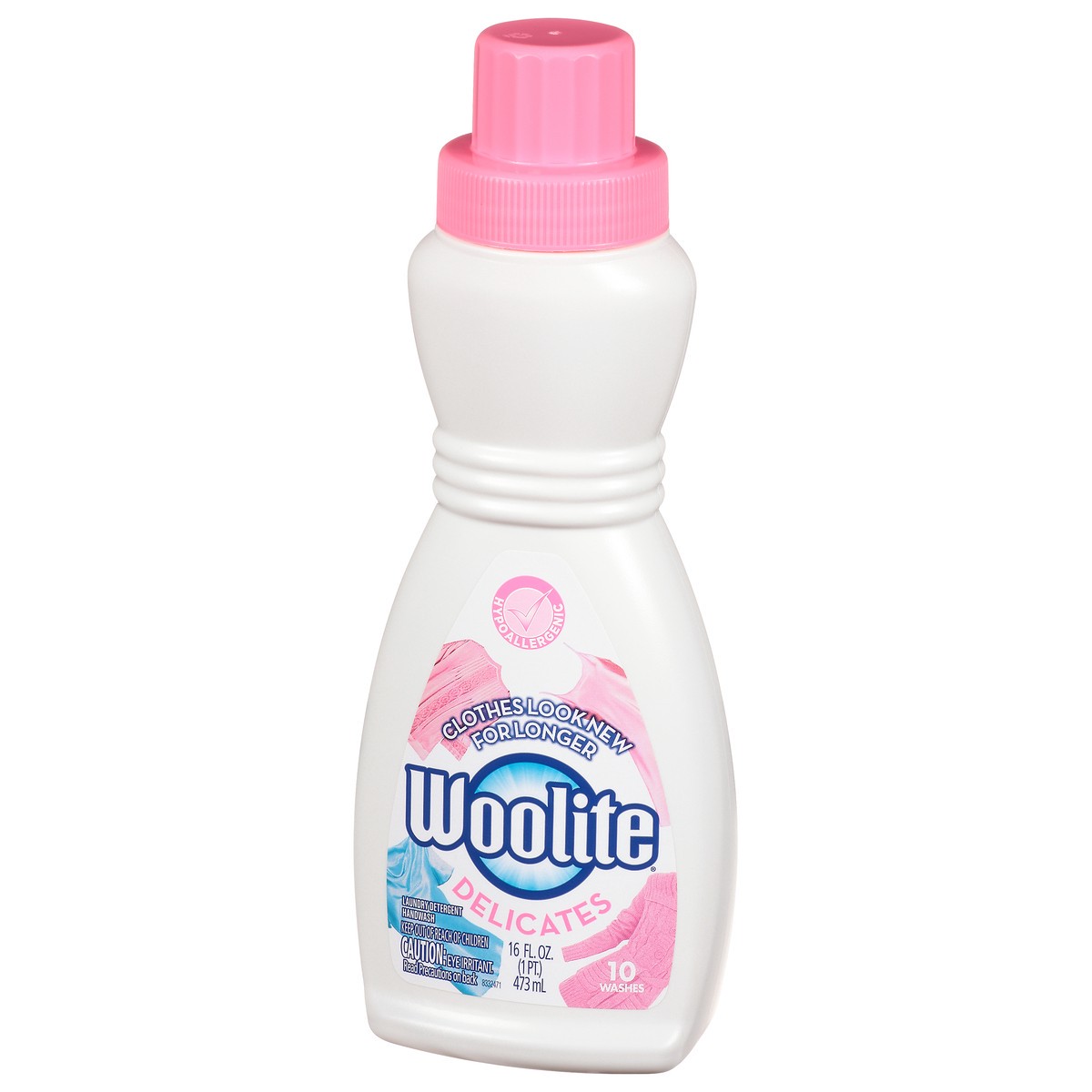 slide 5 of 9, Woolite Delicates Hypoallergenic Liquid Laundry Detergent, 8 Loads, 16oz, Hand & Machine Wash, 16 oz