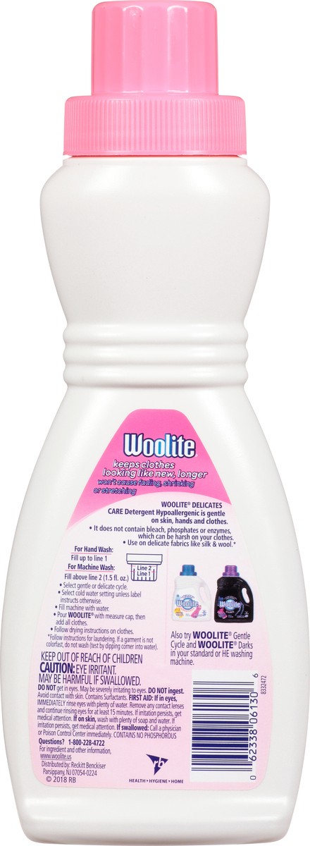 slide 8 of 9, Woolite Delicates Hypoallergenic Liquid Laundry Detergent, 8 Loads, 16oz, Hand & Machine Wash, 16 oz