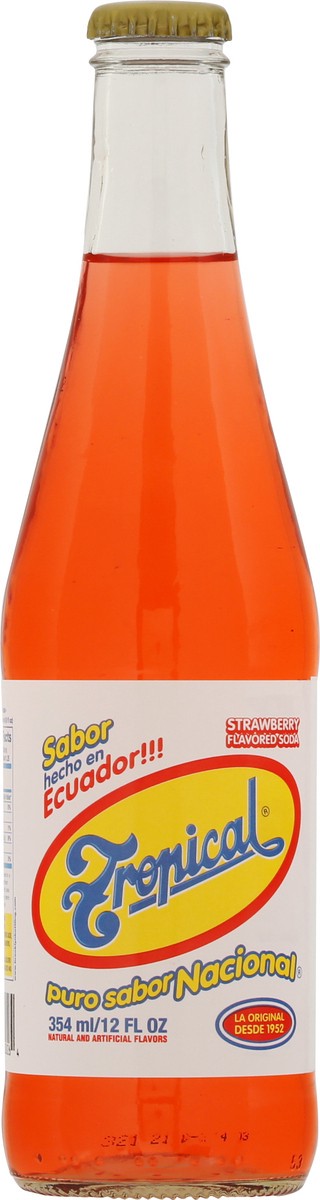 slide 9 of 9, Tropical Strawberry Flavored Soda- 12 fl oz, 12 fl oz