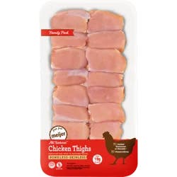 FRESH FROM MEIJER Meijer 100% All Natural Boneless Skinless Chicken Thighs, Family Pack