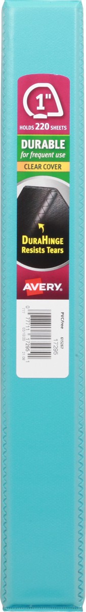 slide 3 of 9, Avery 1 Inch Durable Clear Cover Binder 1 ea, 1 ct