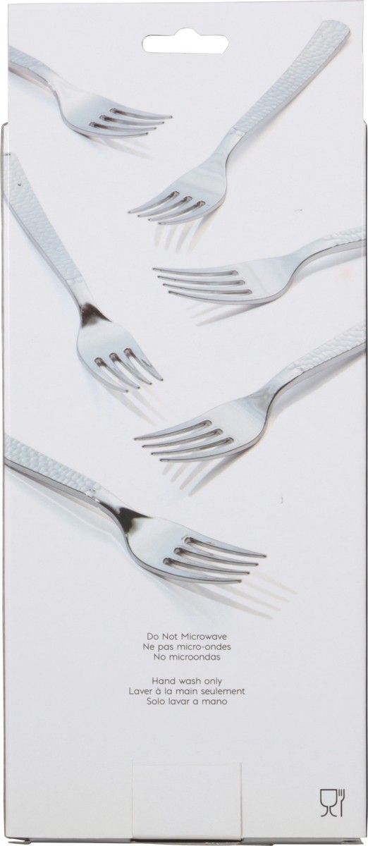 slide 3 of 9, Sensations Silver Metallic Hammered Plastic Forks 24 ea, 24 ct