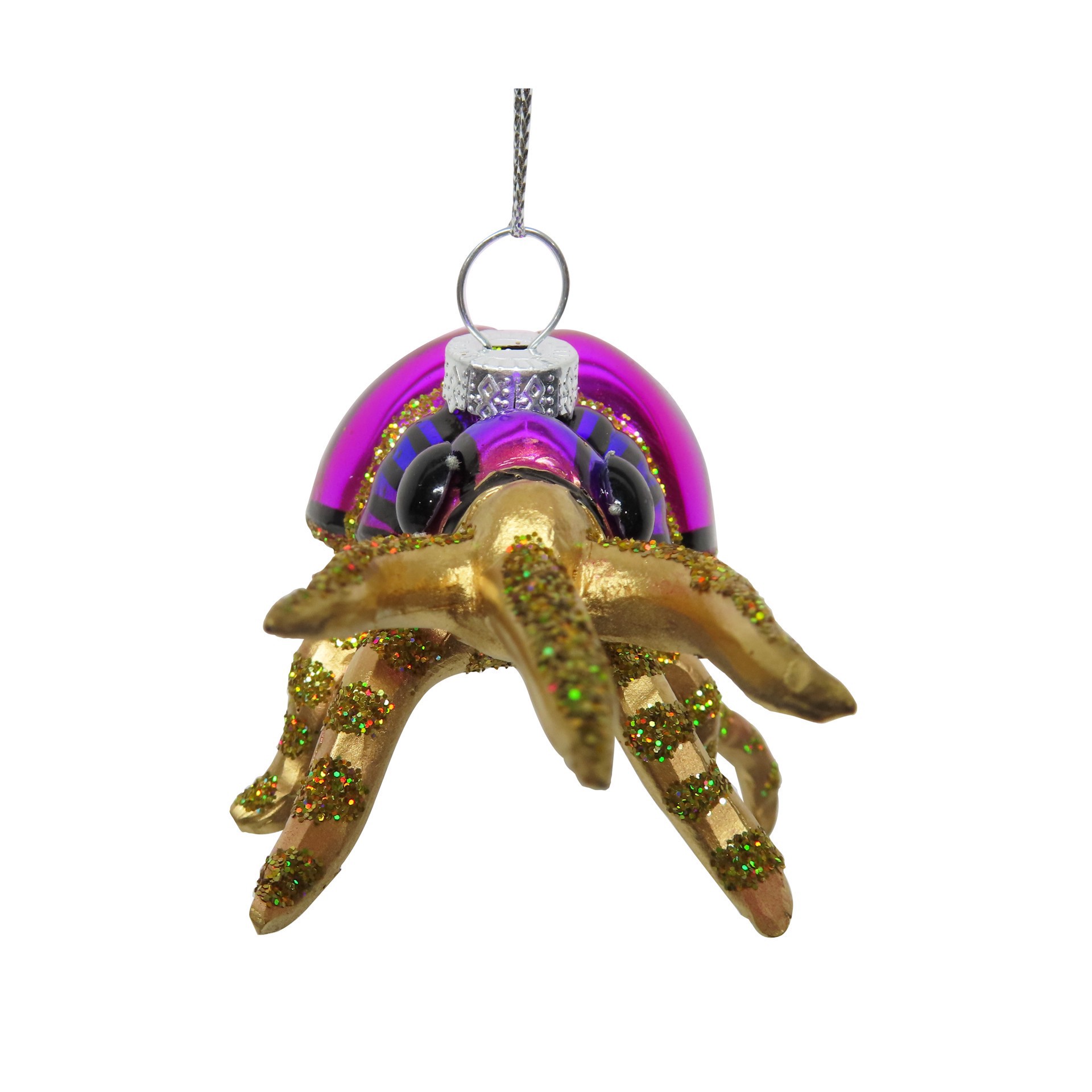 slide 4 of 4, 4" Purple Beetle Glass Ornament By Ashland, 4 in