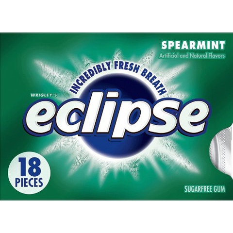 slide 1 of 1, Eclipse Spearmint Gum, 12 ct