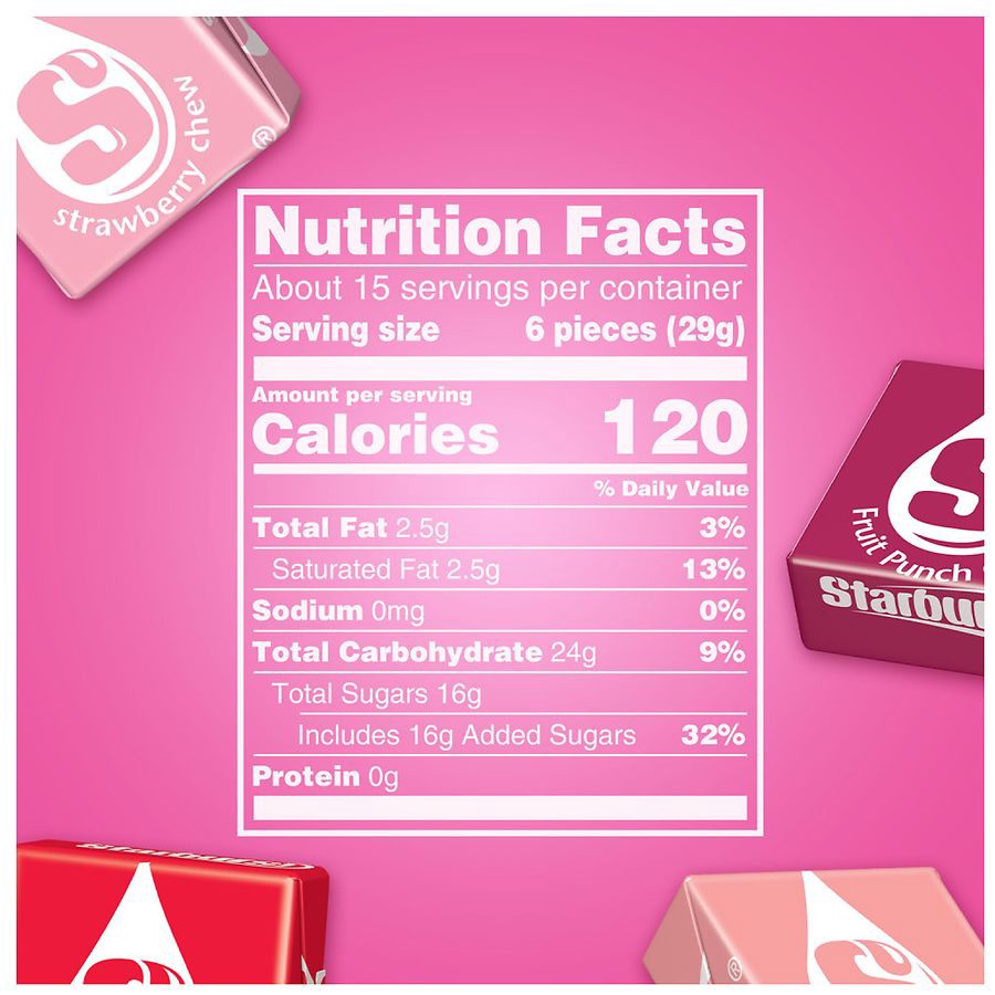 slide 2 of 5, Starburst FaveReds Fruit Chews Chewy Candy Sharing Size, 15.6 oz