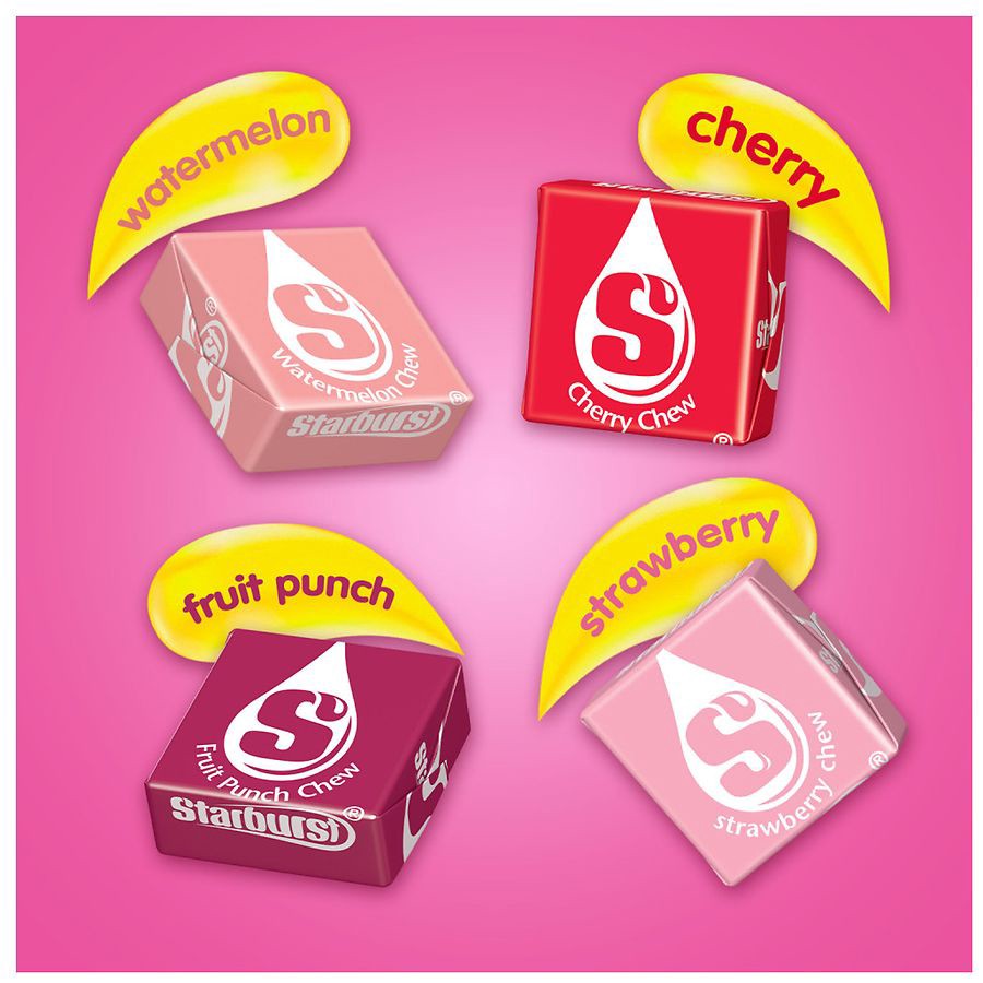 slide 3 of 5, Starburst FaveReds Fruit Chews Chewy Candy Sharing Size, 15.6 oz