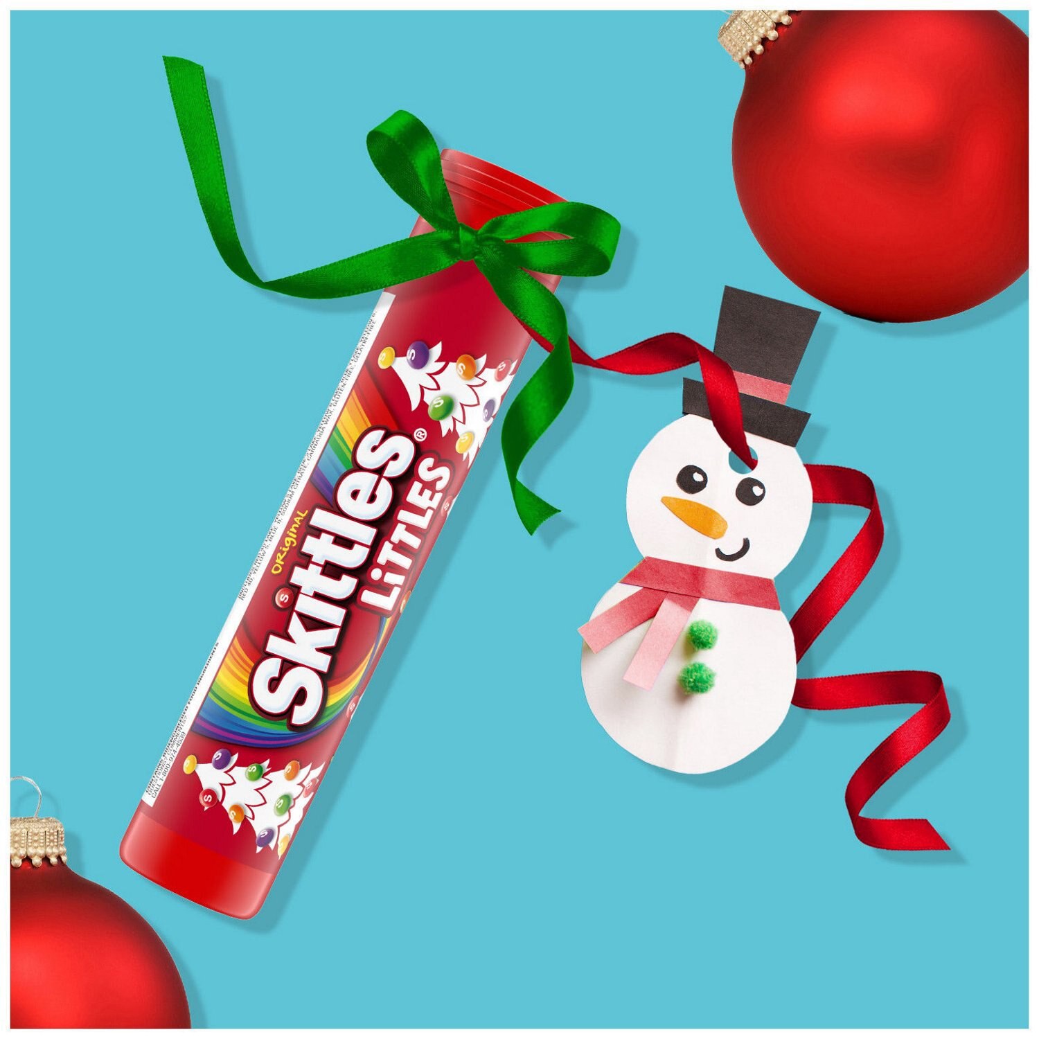 slide 7 of 8, SKITTLES LITTLES Original Chewy Christmas Candy, 1.9 Oz. Mega Tube, 1.9 oz