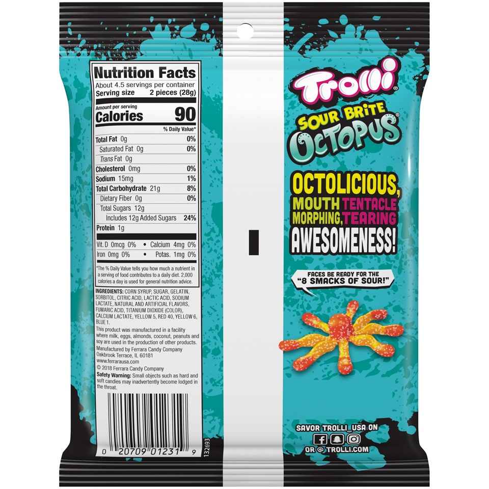 Trolli Sour Brite Octopus Gummi Candy 4.25 oz Shipt