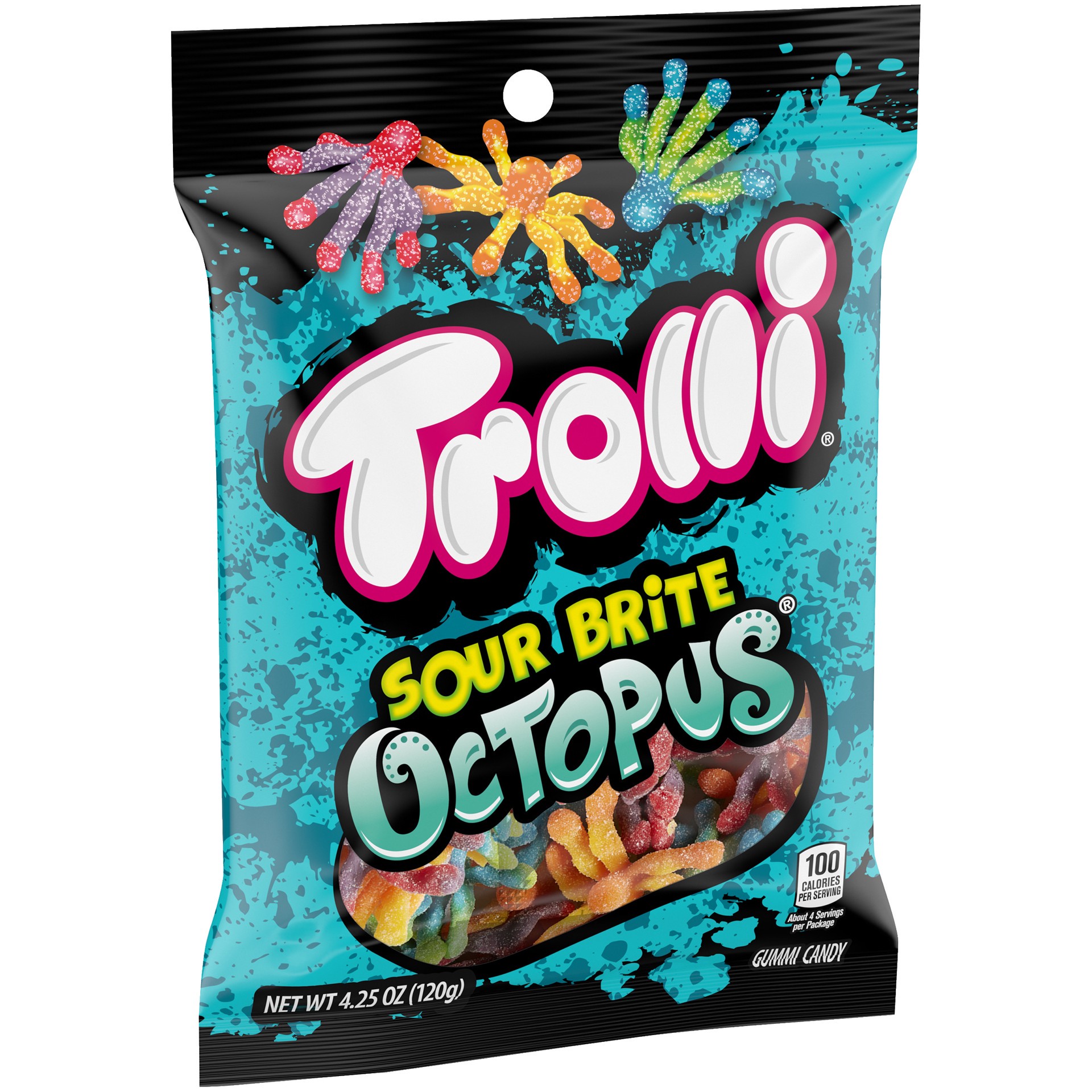 slide 3 of 4, Trolli Sour Brite Octopus Gummies, 4.25 oz