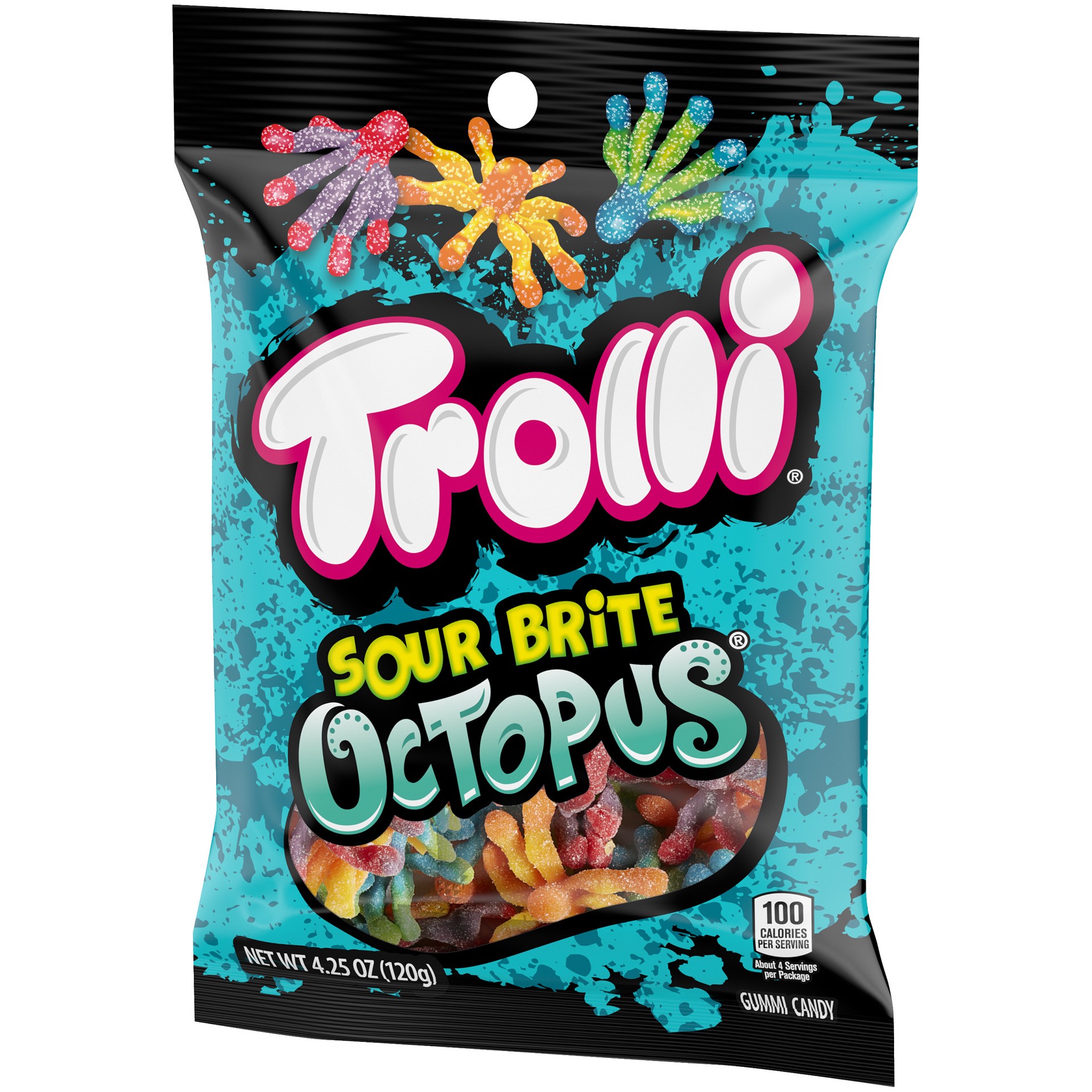 slide 2 of 4, Trolli Sour Brite Octopus Gummies, 4.25 oz