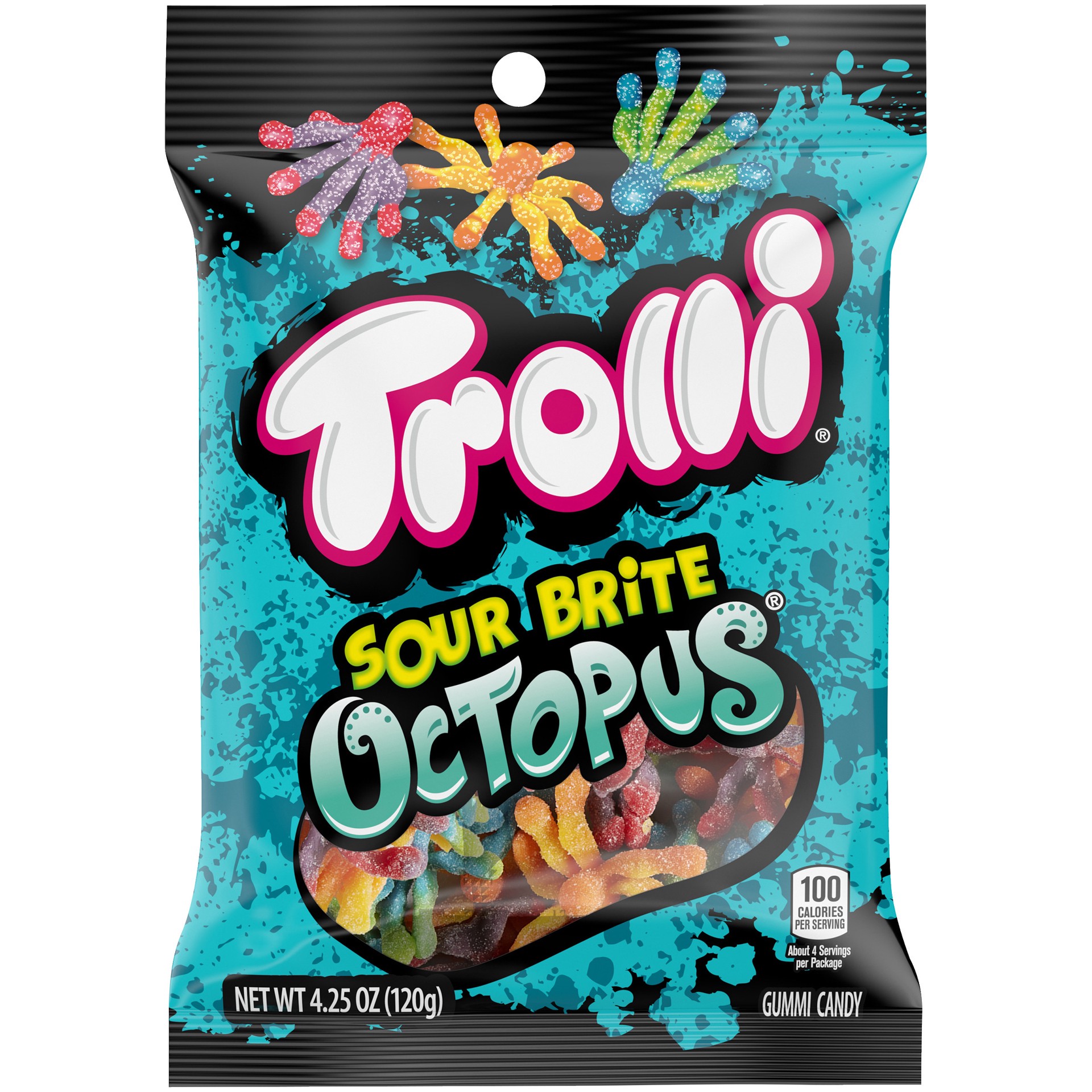 slide 1 of 4, Trolli Sour Brite Octopus Gummies, 4.25 oz