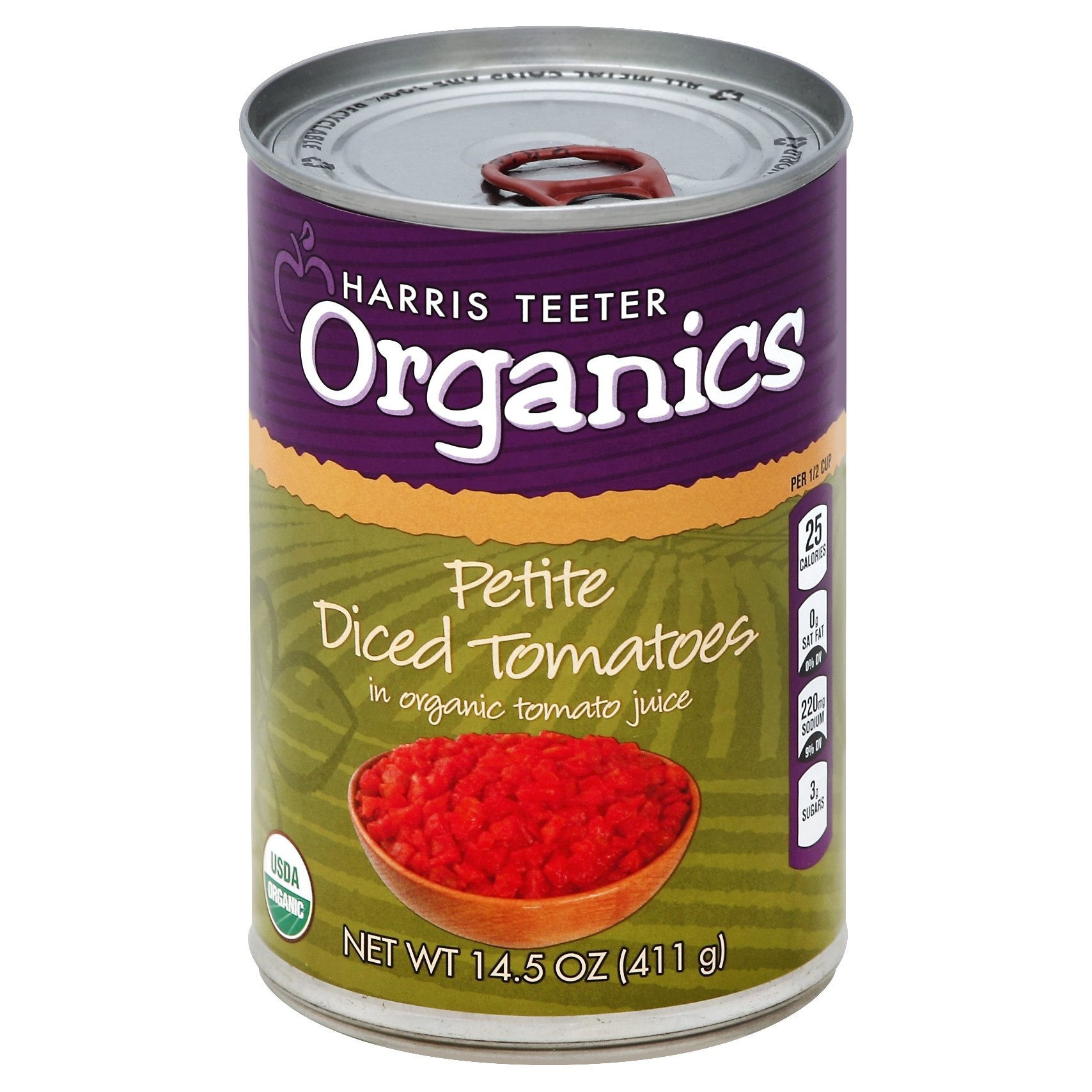 slide 1 of 1, HT Organics Petite Diced Tomatoes, 14.5 oz