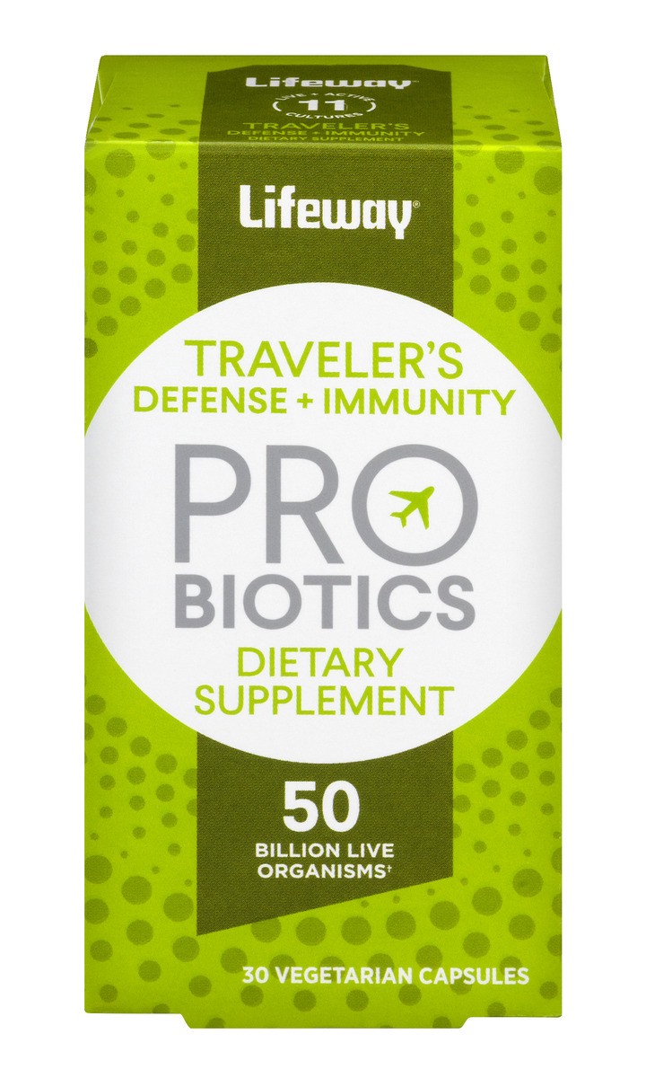 slide 1 of 9, Lifeway Traveler's Defense + Immunity Probiotics Dietary Supplement, 30 ct