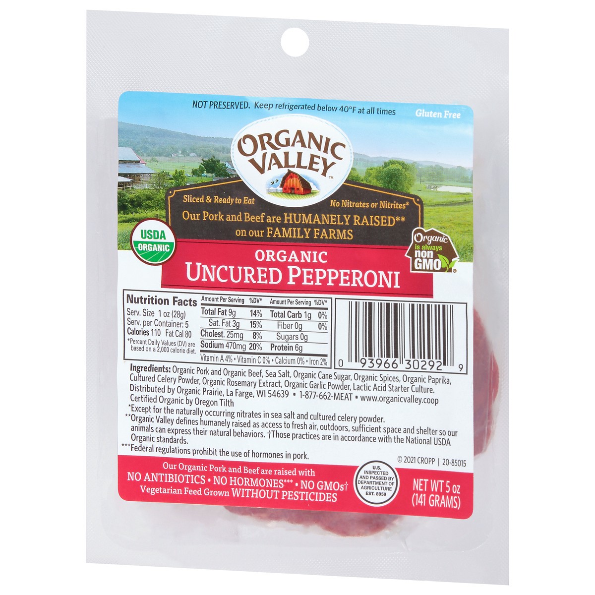 slide 2 of 9, Organic Valley Uncured Organic Pepperoni 5 oz, 5 oz