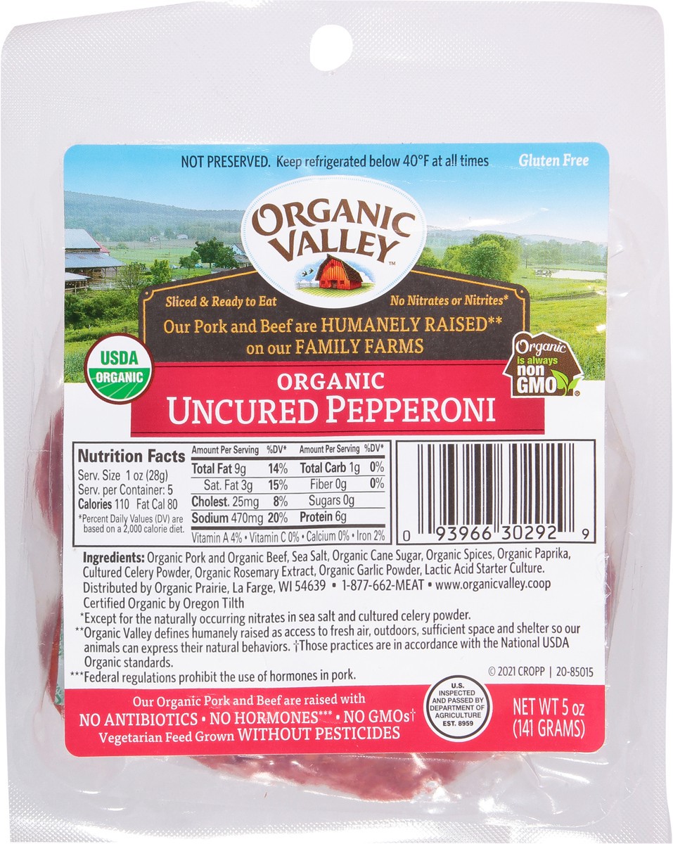 slide 8 of 9, Organic Valley Uncured Organic Pepperoni 5 oz, 5 oz