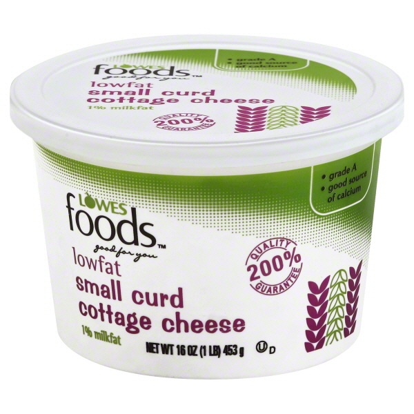 slide 1 of 1, Lowes Foods Lowfat Cottage Cheese Small Curd, 16 oz