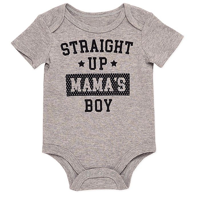 slide 1 of 1, Baby Starters BWA Newborn Mama's Boy Bodysuit - Grey, 1 ct