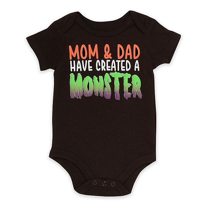 slide 1 of 1, Baby Starters Newborn Mom & Dad Have Created a Monster" Bodysuit - Black", 1 ct
