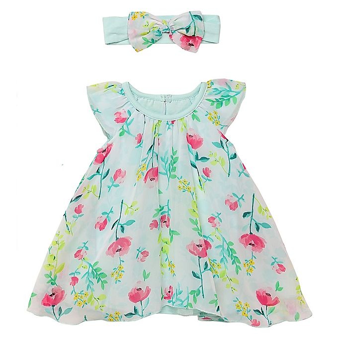slide 1 of 1, Baby Starters dress & Hdbnd 6M Floral Bubble Skirt, 1 ct