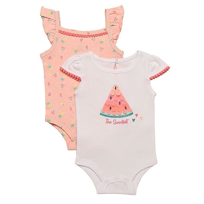 slide 1 of 1, Baby Starters Bsuit 3M Watermelon White/Pink, 2 ct