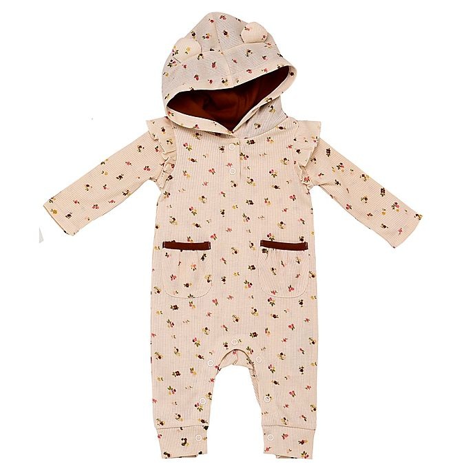 slide 1 of 1, Baby Starters Newborn Hooded Coverall with Ears - Pink, 1 ct