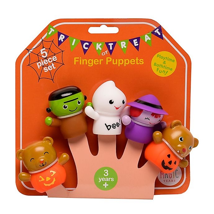 slide 2 of 2, Magic Years Trick or Treat Finger Puppet Set, 5 ct