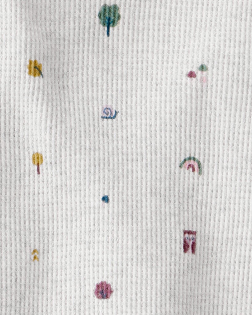 slide 3 of 4, Littleplanet Baby 2-Piece Organic Cotton Waffle Knit Set in Icon Print Icon Print 9M, 2 pc